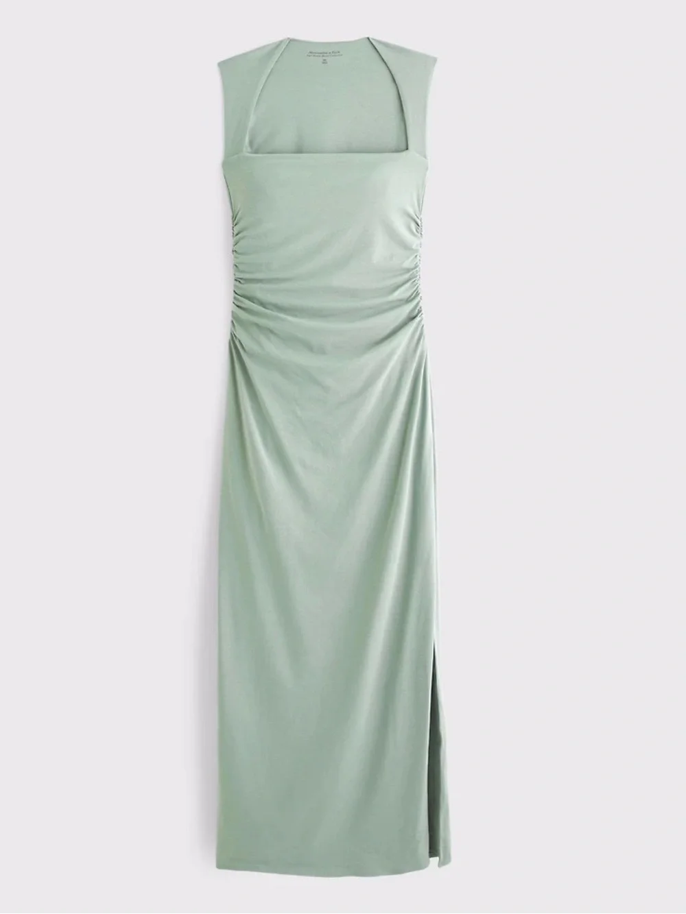 NWT Abercrombie & Fitch Ava Knit Maxi Dress Sage Green | Side Slit | Medium